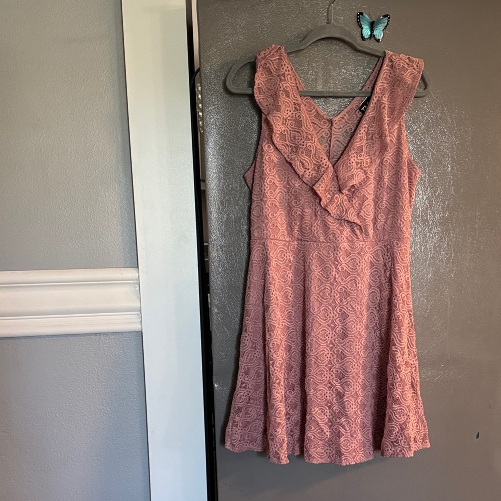 EUC TMG New York,Elegant Blush Pink Lace Dress .#1
